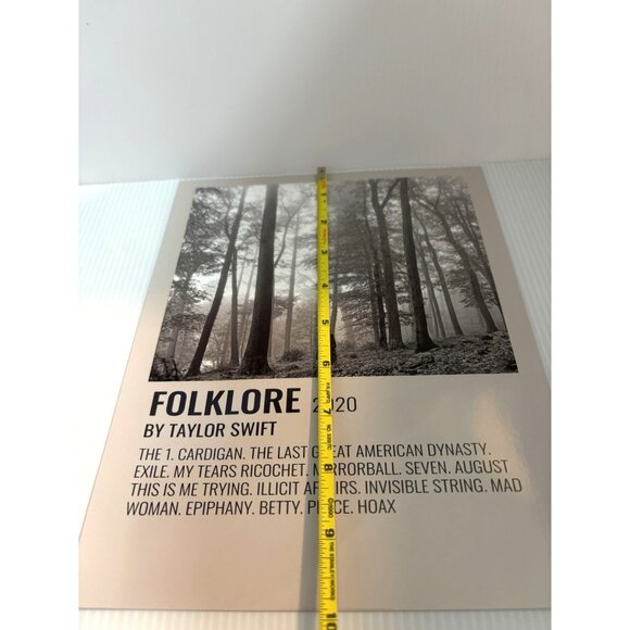 Taylor Swift Folklore Album Cover Art Print 10x8" 2020 Photo Cardstock NEW - Picture 4 of 5